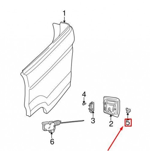 Fuel Filler Flap Latch - Discovery 2 1998-2004 From (v) 3a804797 9