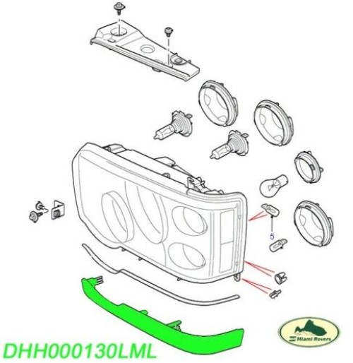 Headlamp Headlight Trim Finisher Left Driver 4