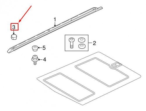 Roof Luggage Carrier Side Rail Cap 2