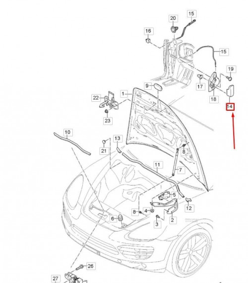 Actuating lever Titanium B 7