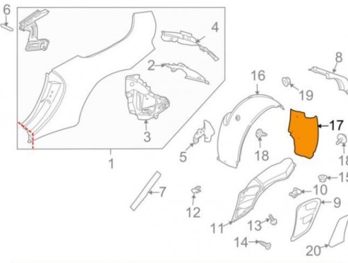 Wheel-housing liner 4